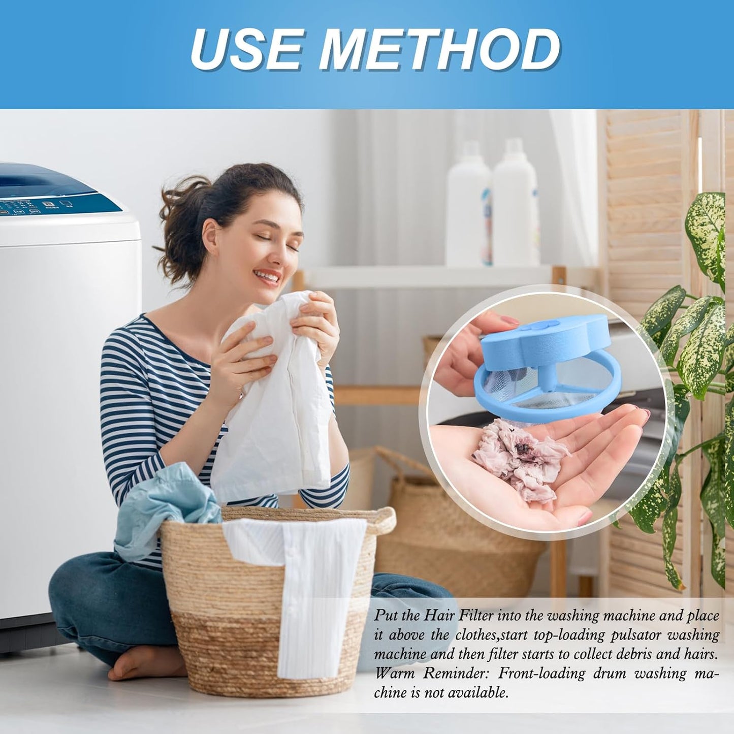 Pet Hair Catcher For Laundry Lint For Washing Machine For Dogs And