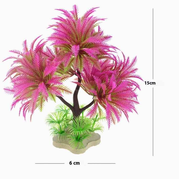 Fish Tank Landscape Artificial Water Grass Tree Simulation Aquarium