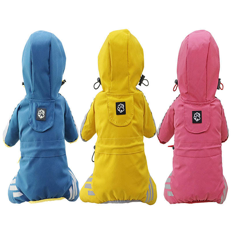 Dog Raincoat Full Package Four Feet Waterproof Rain Cape Pet