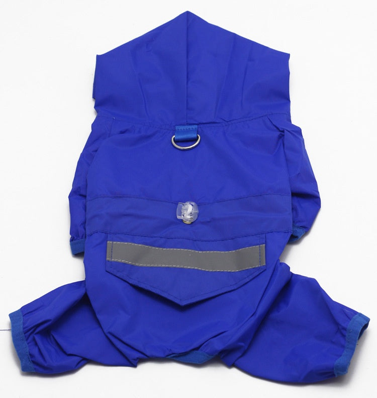 Pet Raincoat Dog Four-leg Hooded