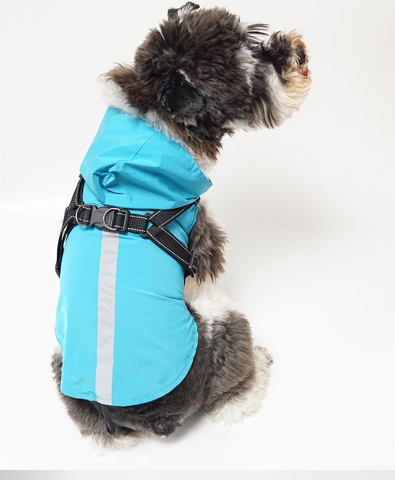 New Pet Raincoat Dog Poncho Cape Reflective Large Clothes Pet