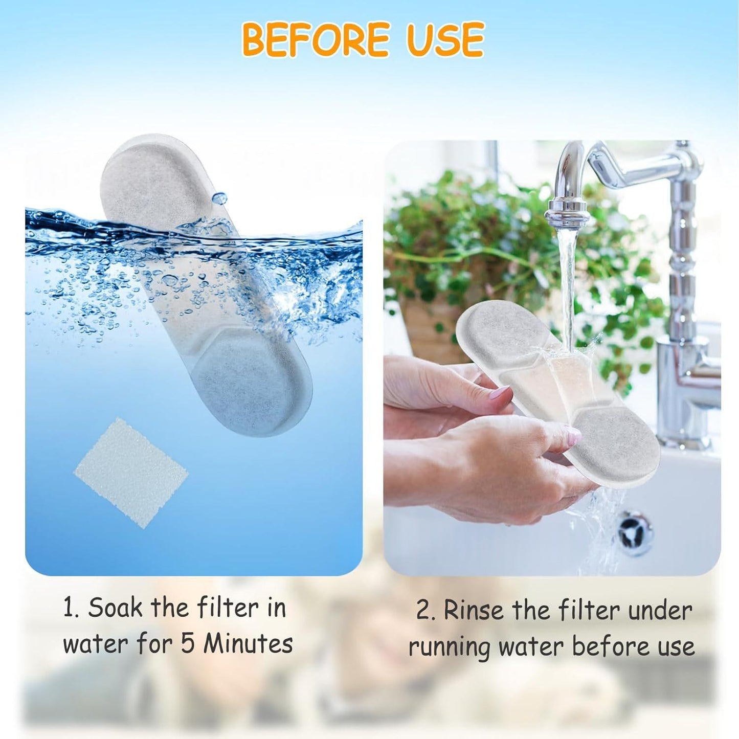 Stainless Steel Pet Water Fountain Filter Cartridge Feeder With