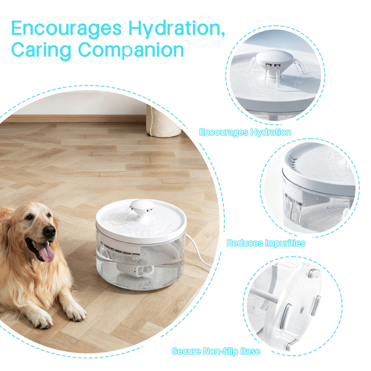 Automatic Pet Water Fountain Circulating Drinking Dispenser For