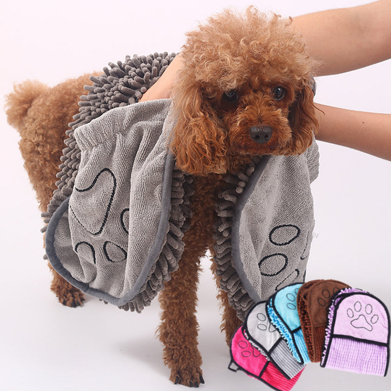 Dogs Cats Towels Super Absorbent Dog Bathrobe Microfiber Bath