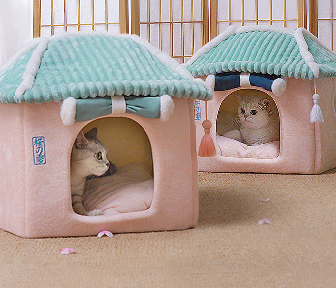Cat House Removable And Washable Bed Pet Supplies Enclosed Villa
