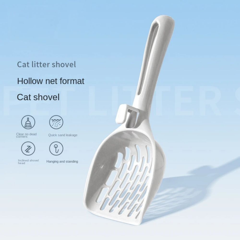 Cat Litter Scoop Plastic Shovel With Base Self Cleaning Box Kitten