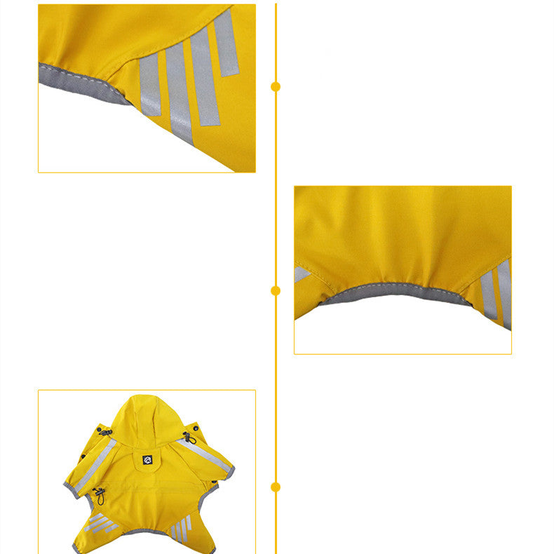 Dog Raincoat Full Package Four Feet Waterproof Rain Cape Pet