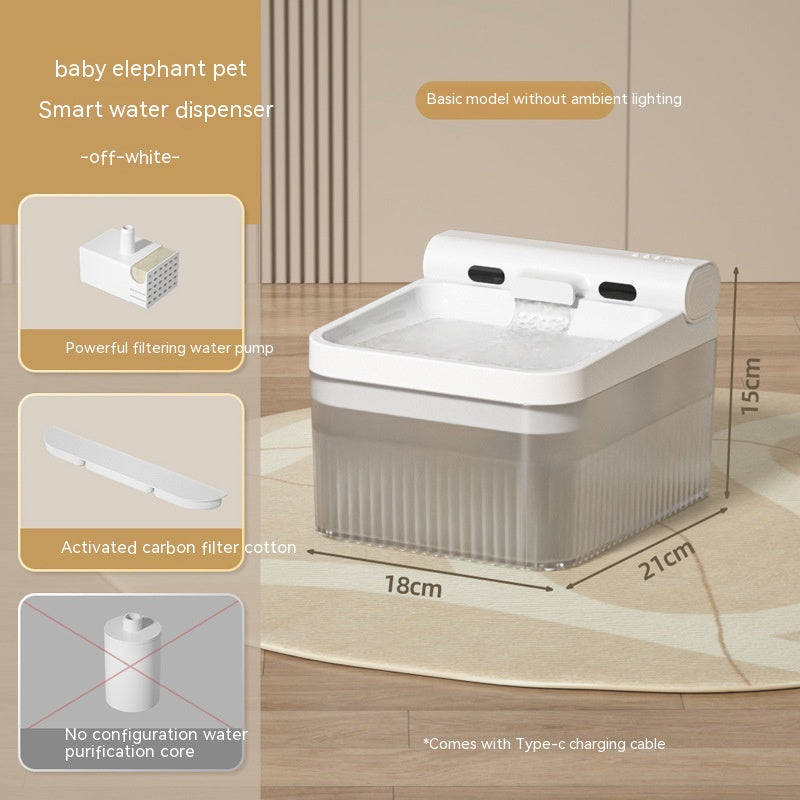 Plastic Pet Smart Water Dispenser Good-looking Triple Filter
