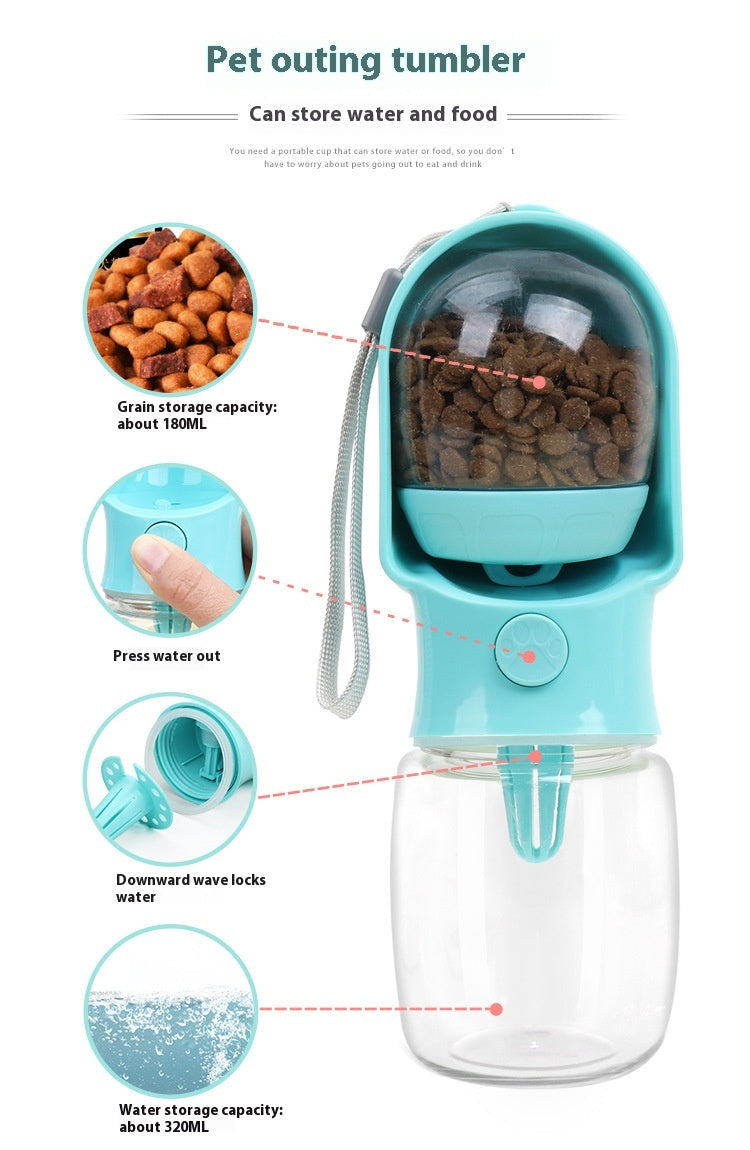 Pet Supplies Dog Drinking Water Bottle Grain Storage Tank Portable