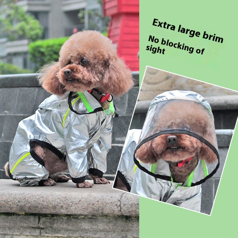 Dog Four-legged Waterproof Full-cover Pet Raincoat