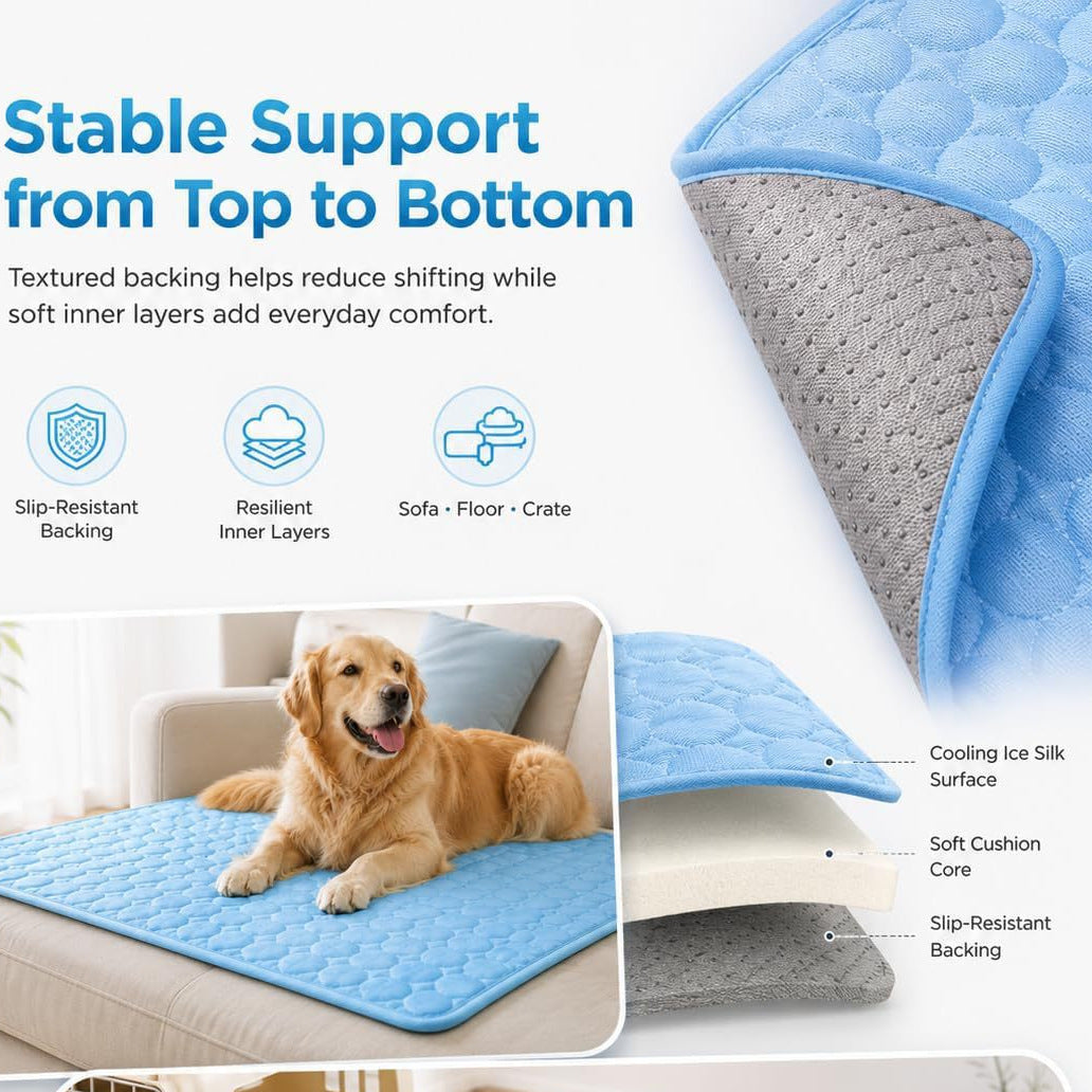 Cooling Pet Sleeping Mat Breathable Sofa Cushion For Dogs And Cats