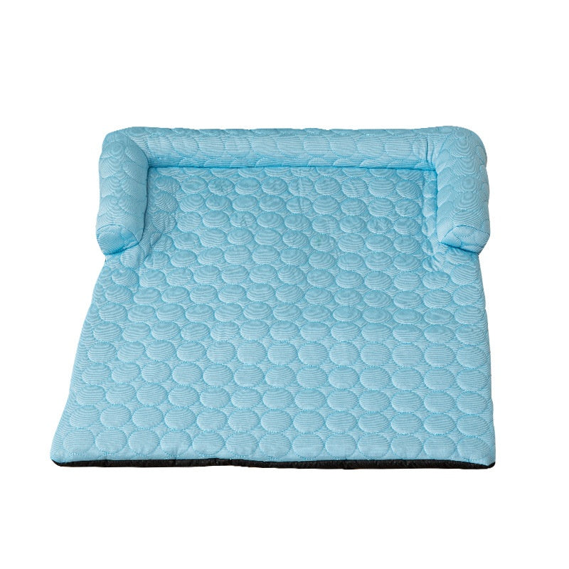 Bed Pet Cooling Mat Dog House Crate Cat Ice Silk Sleeping