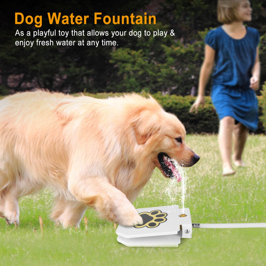 1pc Dog Water Fountain Outdoor Pet Dispenser Step-on Activated