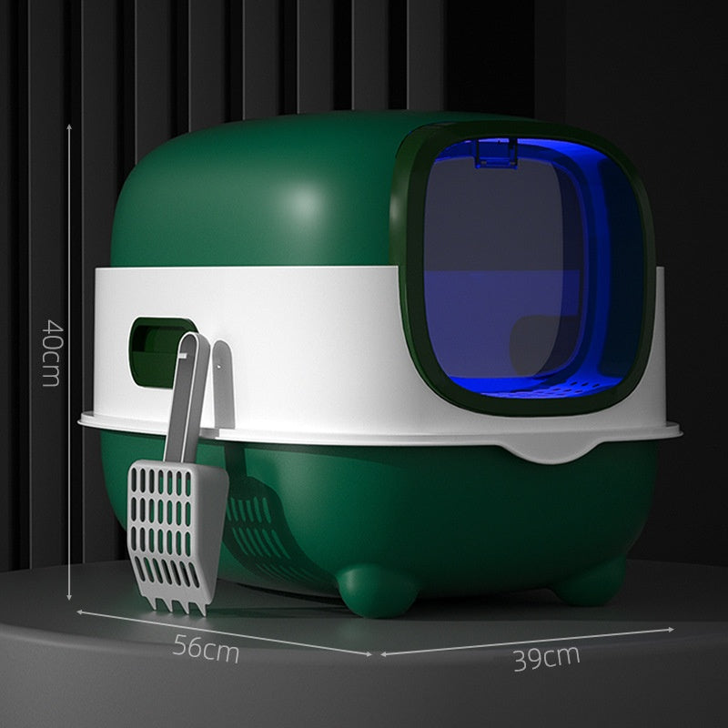 Enclosed Lift-top Cat Litter Box