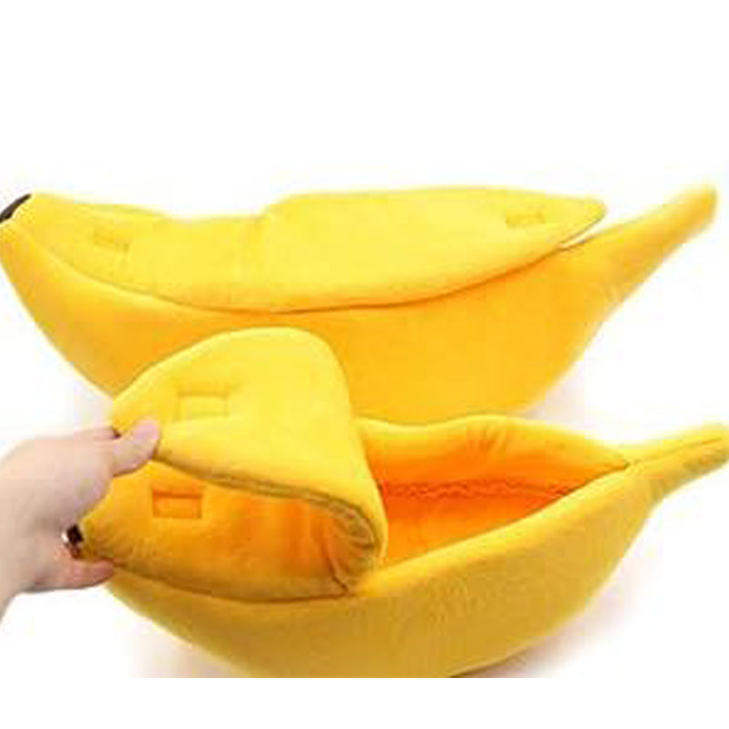 Soft Warm Banana Cat Bed House Large Christmas Cuddle Cute Pet