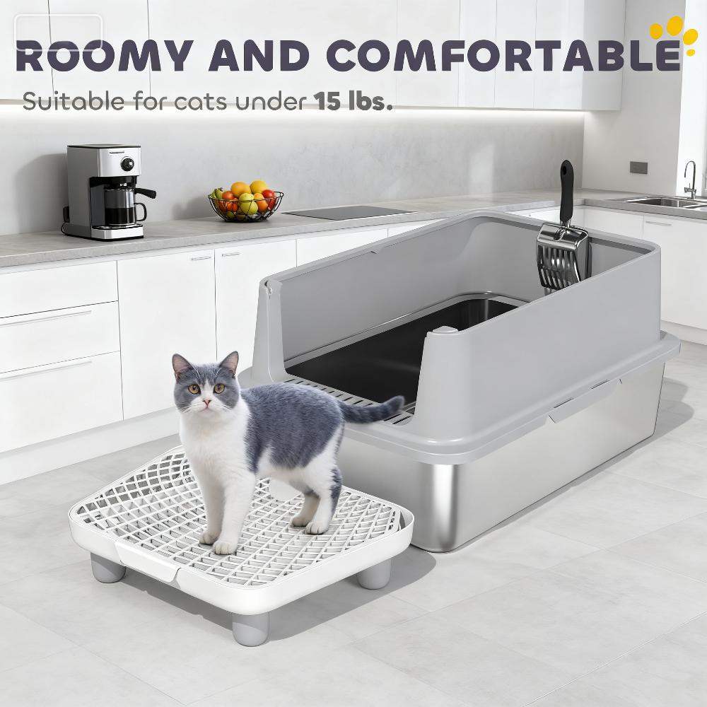 Cat Litter Box Stainless Steel Scoop