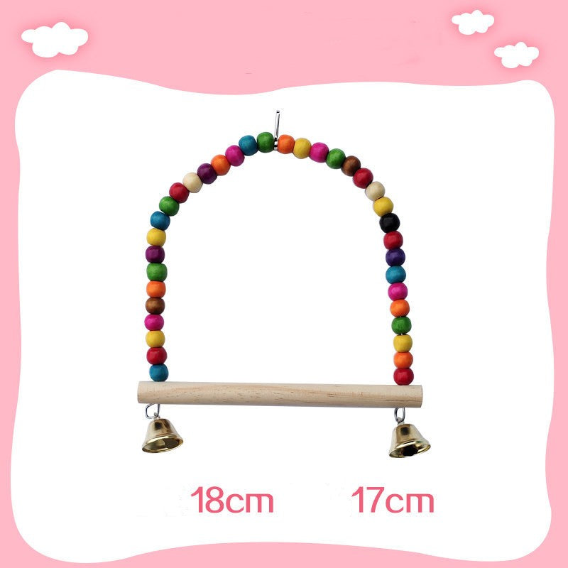 Parrot Bird With Toy Supplies Swing Ring Aerial Ladder Climbing