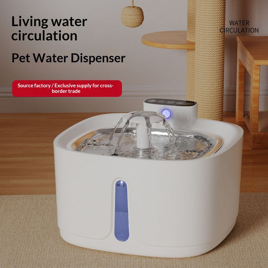 Smart Pet Water Fountain Wireless Stainless Steel Dispenser