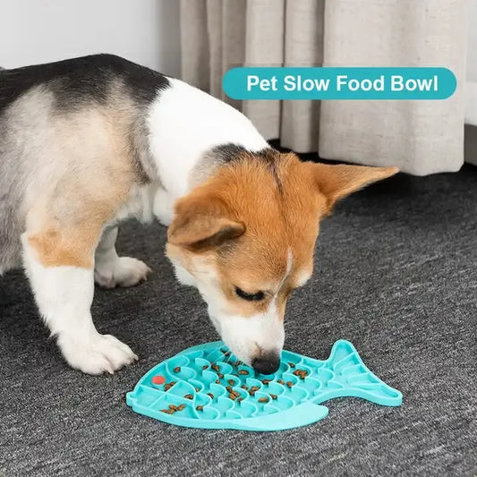 Silicone Lick Mat For Pet Dogs Slow Food Plate Rice Bowl For Small