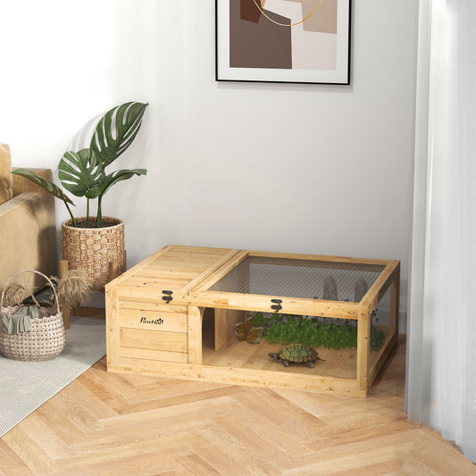 Wooden Reptile Cage With Top Access For Turtles Lizards Snakes