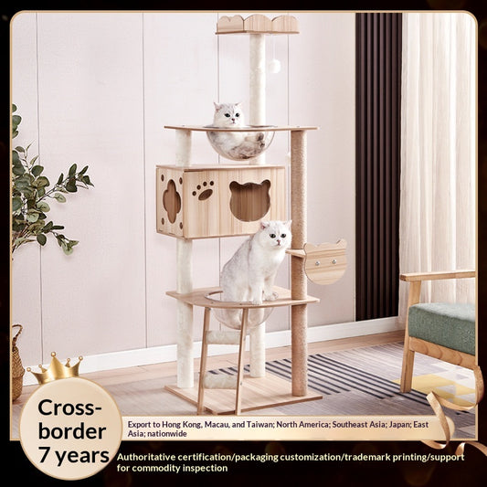 Wood-based Particleboard Pet House Design With Built-in Cat Toy