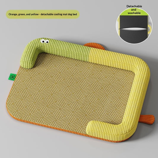 Dog House Summer Cooling Kennel Double-sided Mat Cat Bed