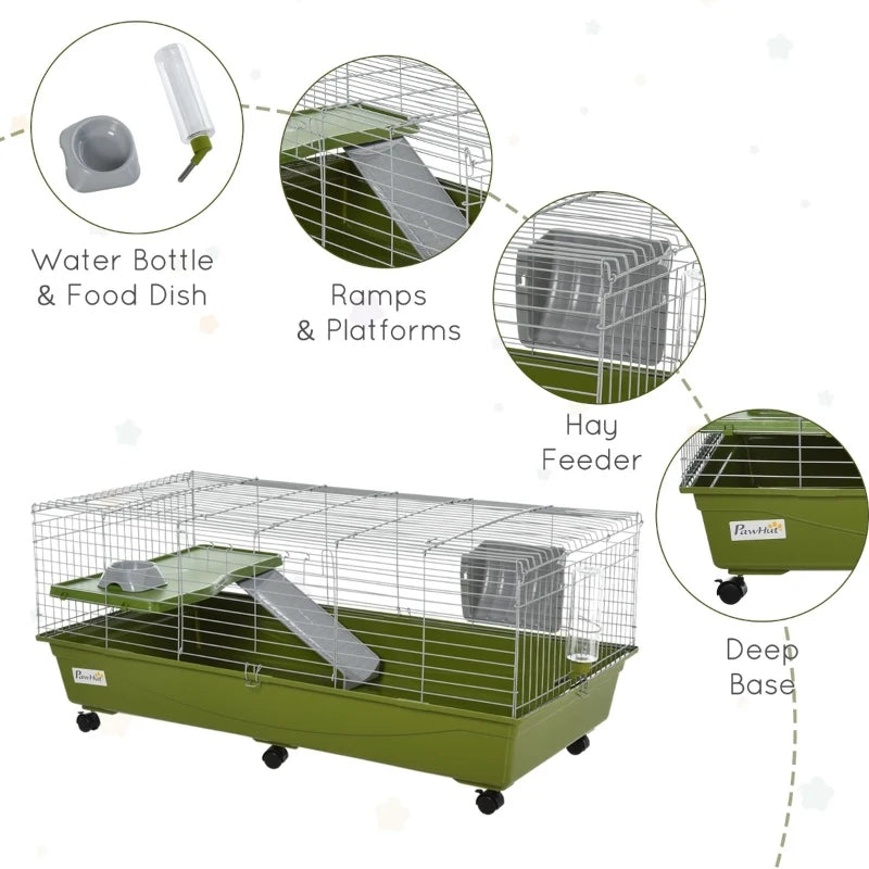 47 Small Animal Cage Chinchilla Guinea Pig Hutch Pet House With