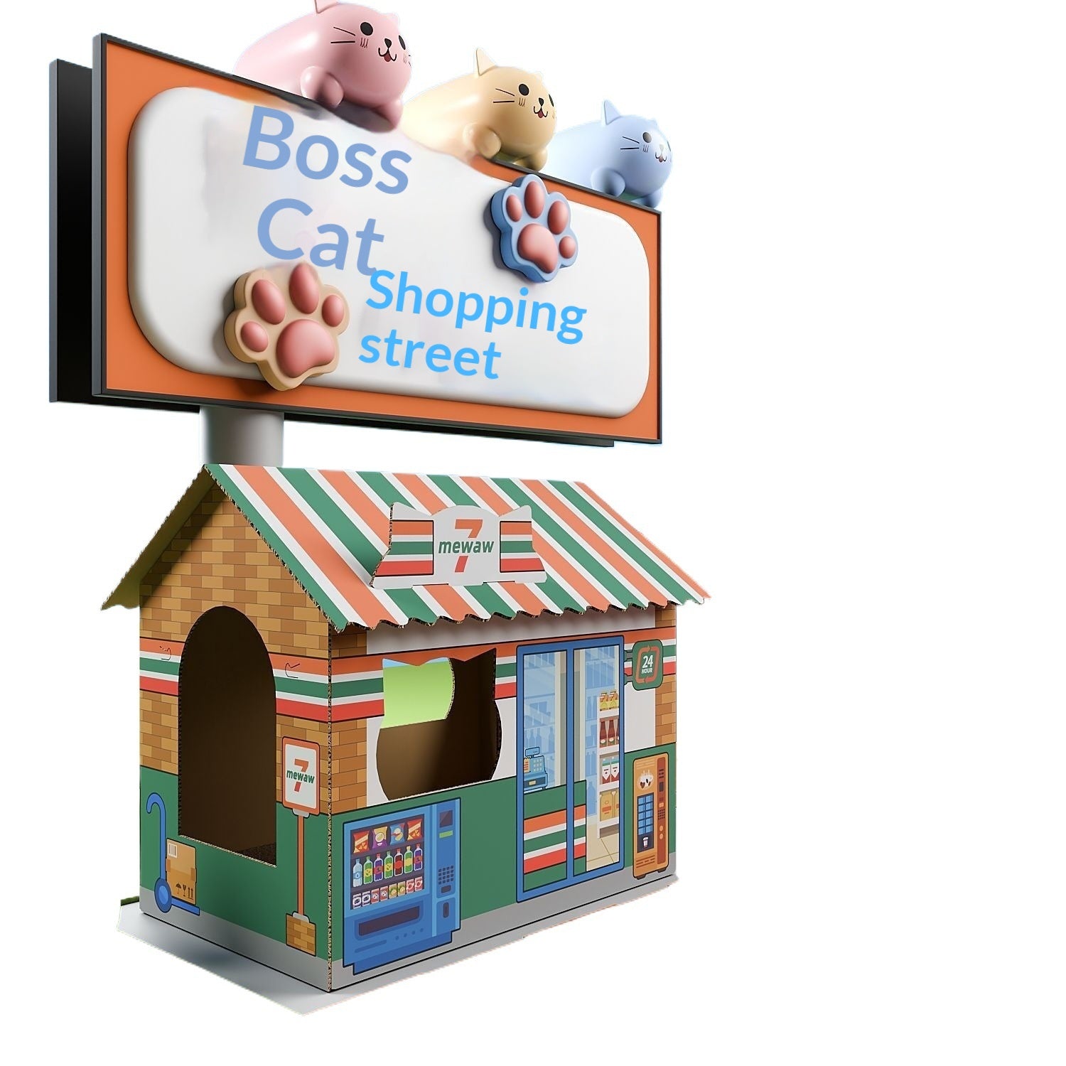 Cat Villa All-in-one Scratching Post Bedthickened Corrugated Paper