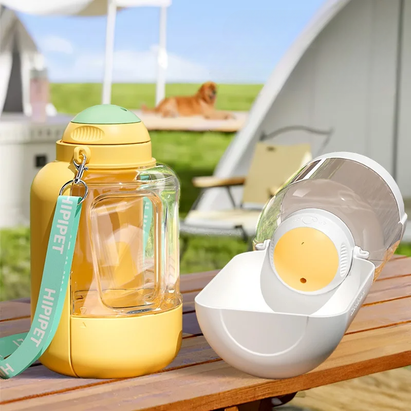 2-in-1 Dog Large Capacity Pets Out Drinking Pot Cat Water Dispenser