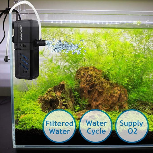 4 In 1 Aquarium Fish Tank Filter Water Pump Internal Purifier