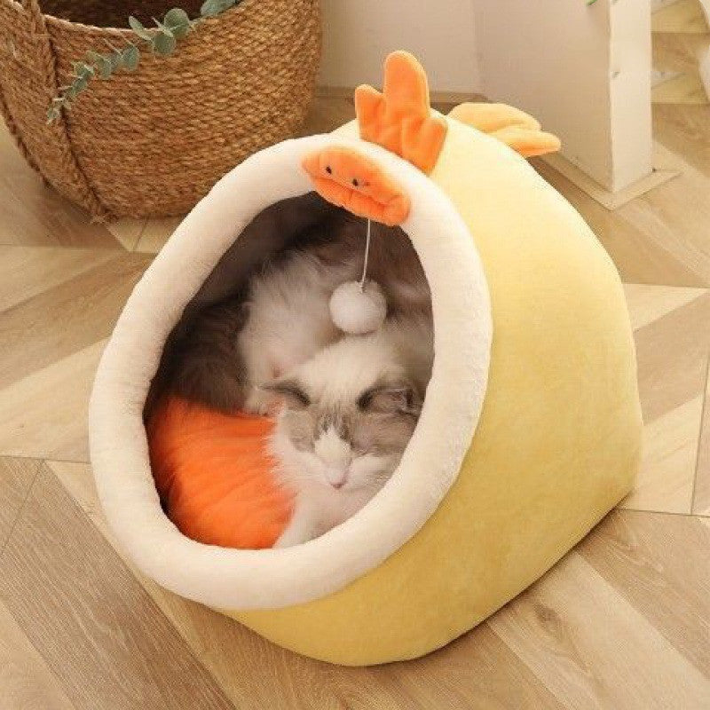 Villa Semi-enclosed Removable And Washable Cat House