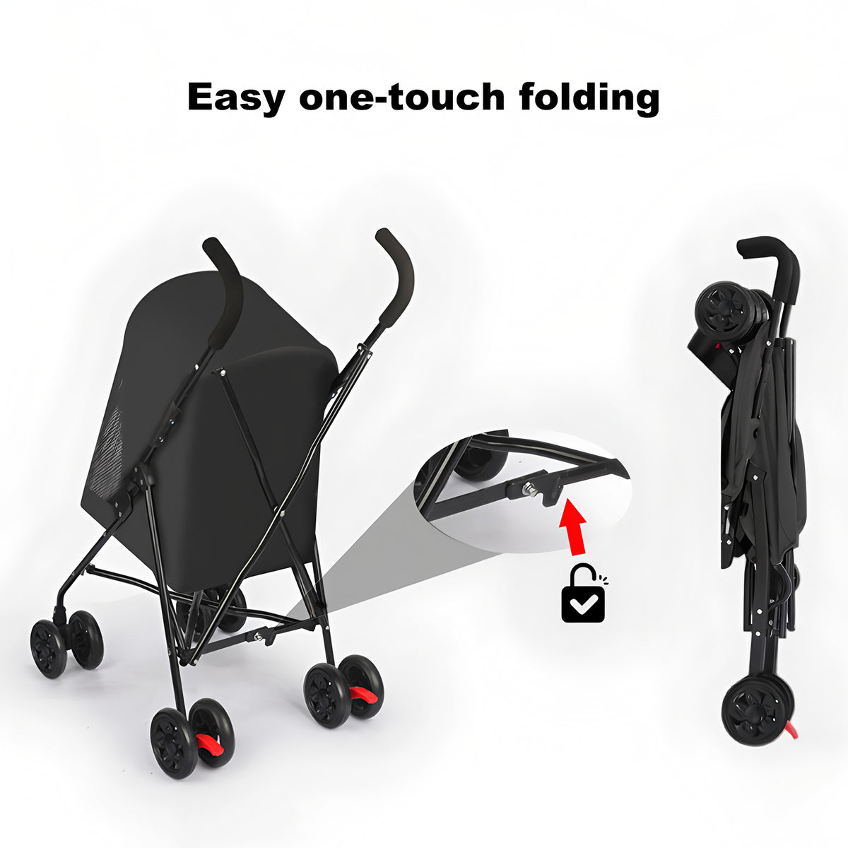 Pet Stroller For Small Dogs Cats With Mesh Ventilation Lightweight