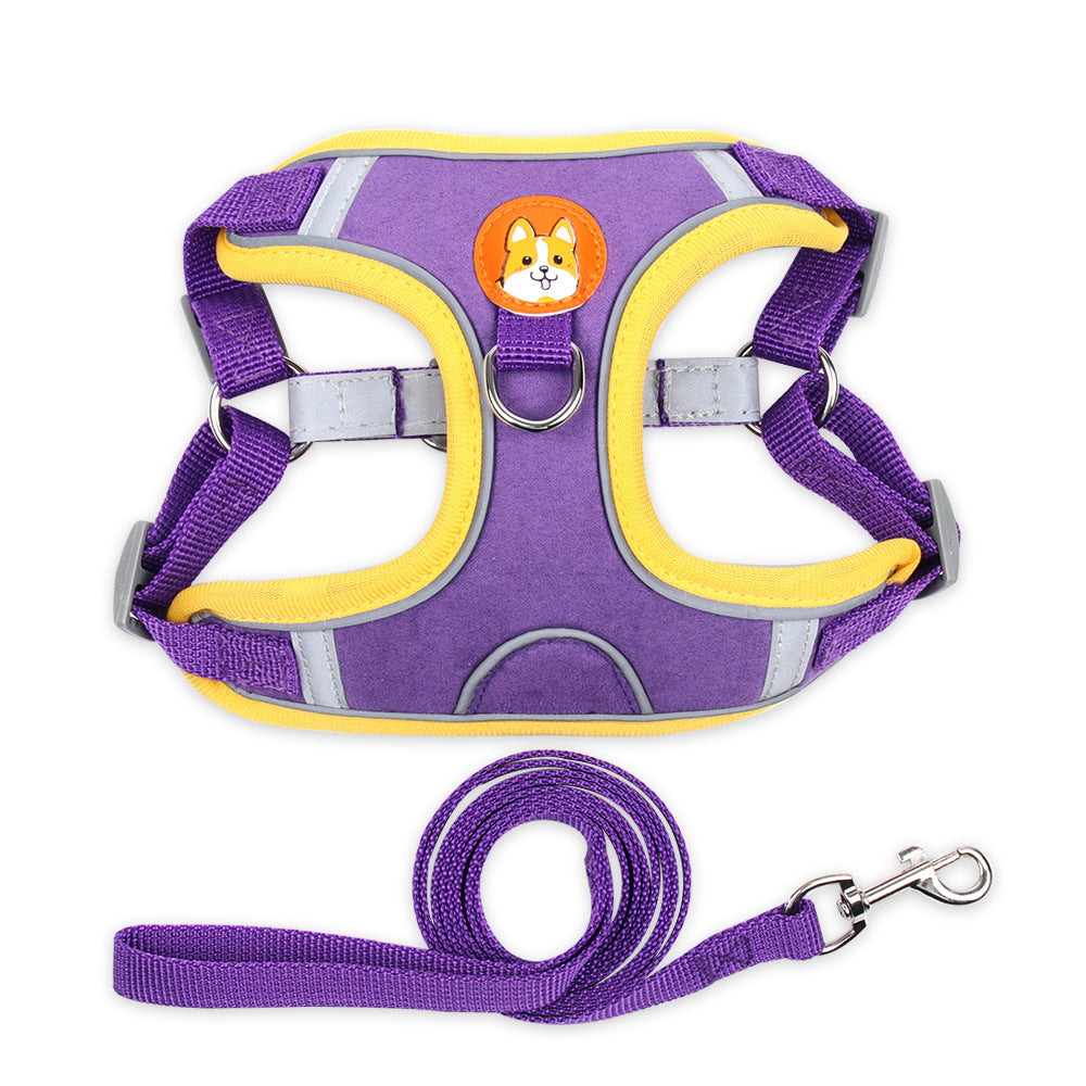 Dog Harness Cat Reflective Dogs Leashs Soft Mesh Chest Strap