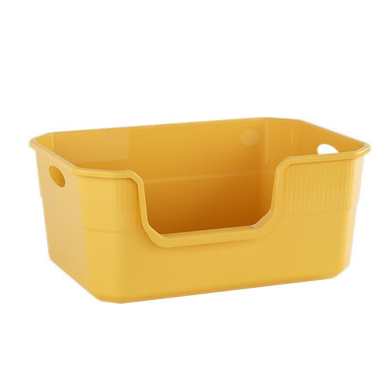 Oversized Splash-proof Cat Litter Box Open Semi-closed Toilet