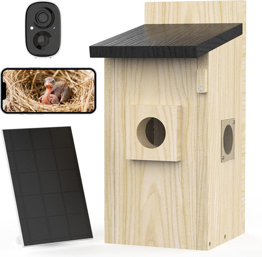 Smart Bird Houses For Outside Solar Powered 4mp Birdhouse Camera