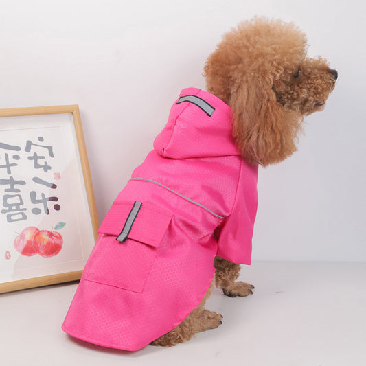Dog Raincoat Reflective Waterproof Snowproof Pet Coat For Small