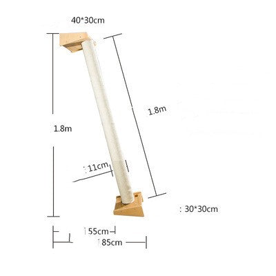 Solid Wood Large Cat Climbing Frame Litter Tree One Shelf