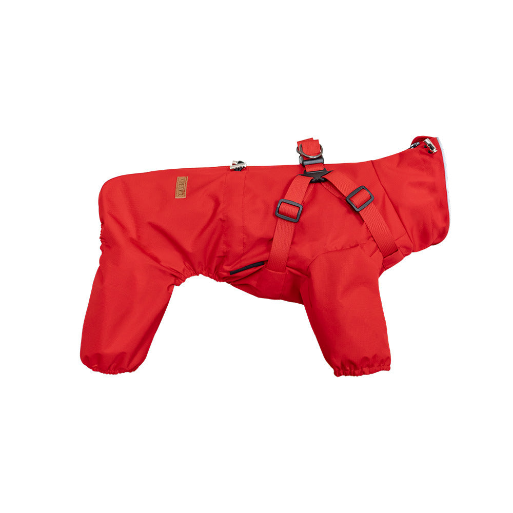 Fashion Personality Dog Pet One-piece Raincoat