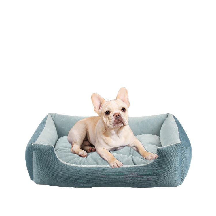 Medium Small Dog Sofa Bed Cushion For Cat Pet Square Plush Kennel