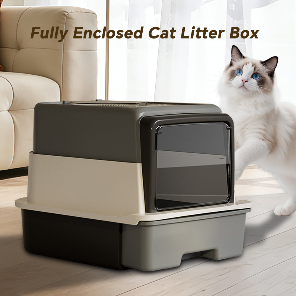 Front Flip Door Dual Opening Anti-splashing Anti-tracking Odor