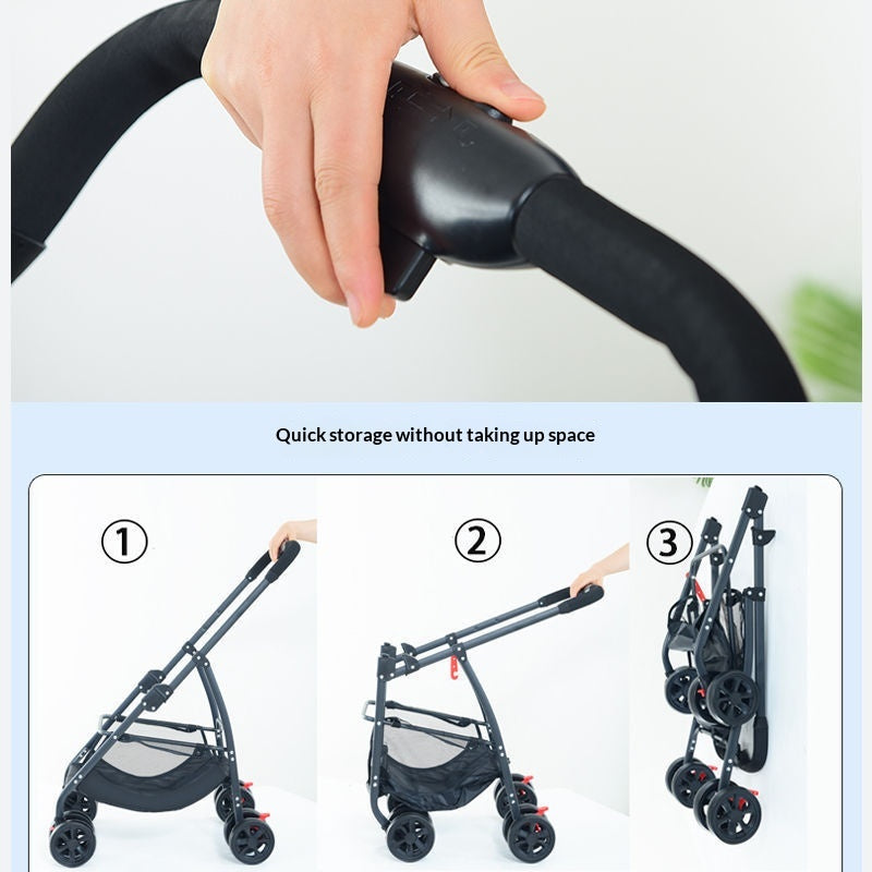 Pet Stroller For Dogs And Cats Portable Detachable Cage With