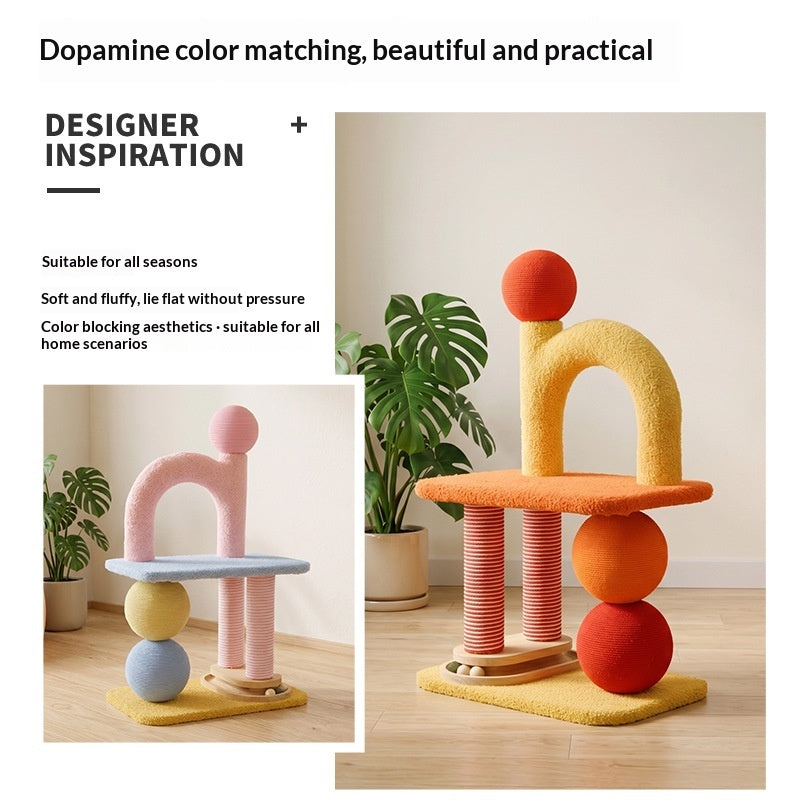 Cat Tree Bed Scratching Post Integrated Frame Toy Pet Supplies Small