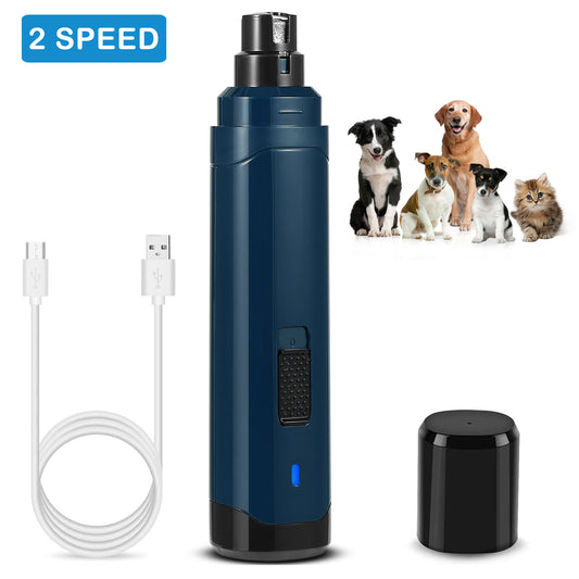 1pc Dog Nail Grinder 2 Speeds Quiet USB Rechargeable Pet