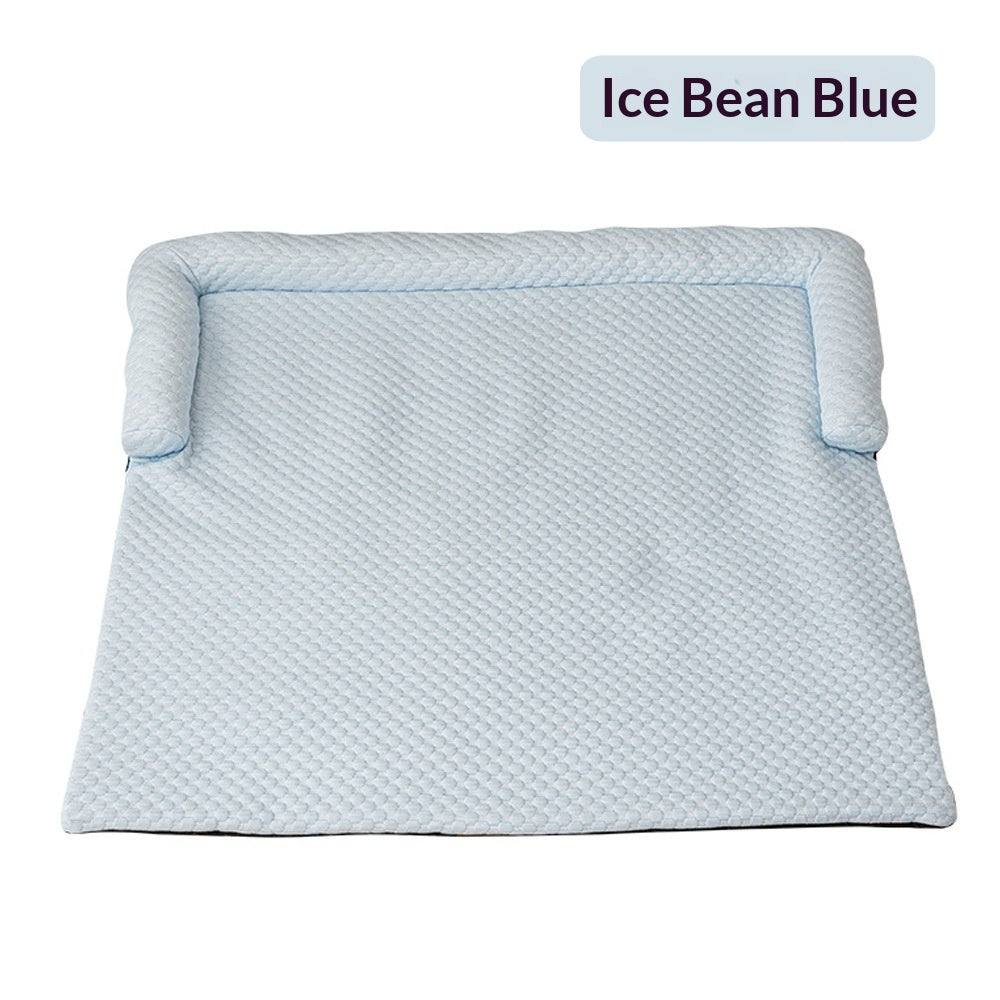 Bed Pet Cooling Mat Dog House Crate Cat Ice Silk Sleeping