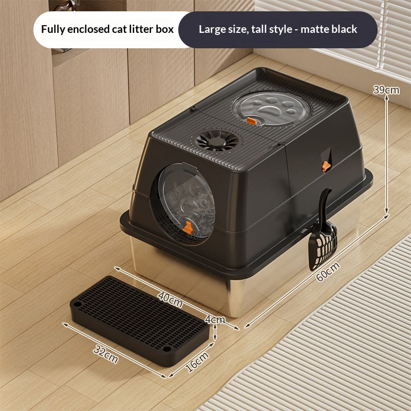 Detachable Semi-enclosed Cat Litter Box