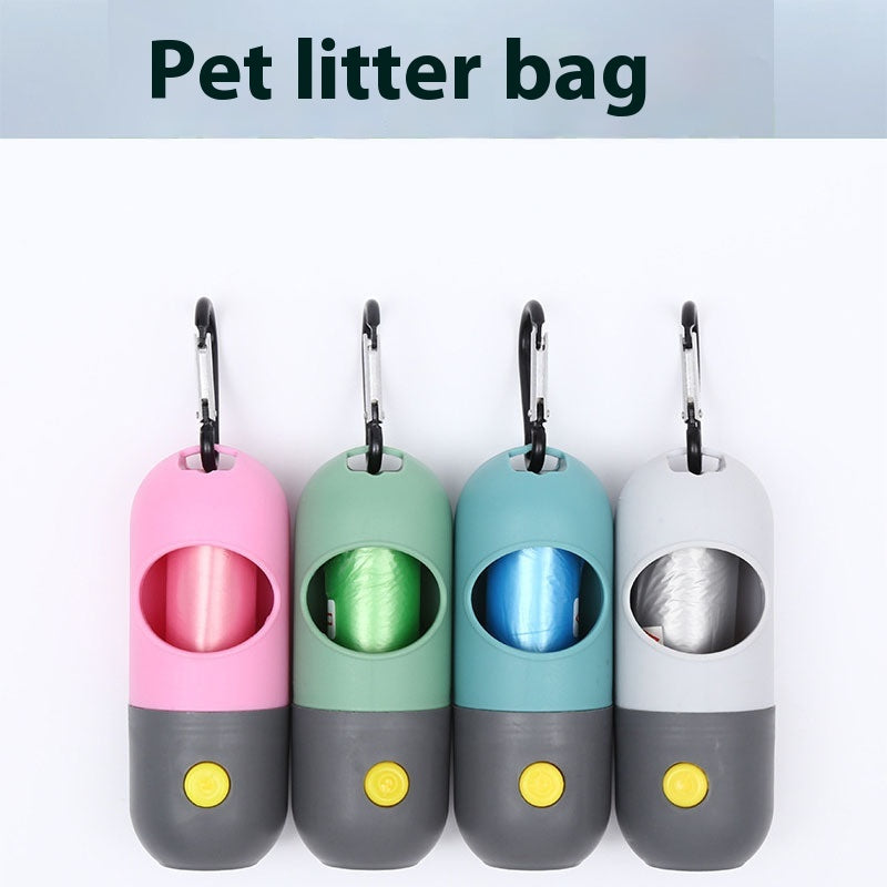 LED Light Pet Waste Bag Dispenser For Dogs Cats Dog Poop Scooper