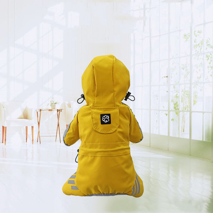 Dog Raincoat Full Package Four Feet Waterproof Rain Cape Pet