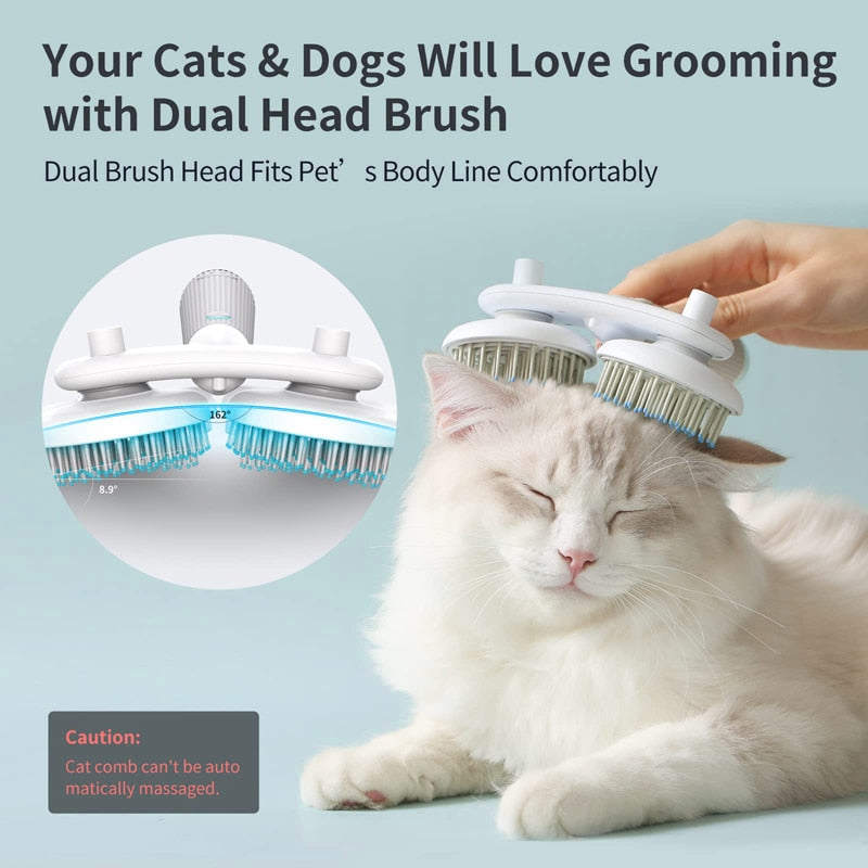 Pet Cat Brush Dog Slicker Double-headed Negative Ion One-button