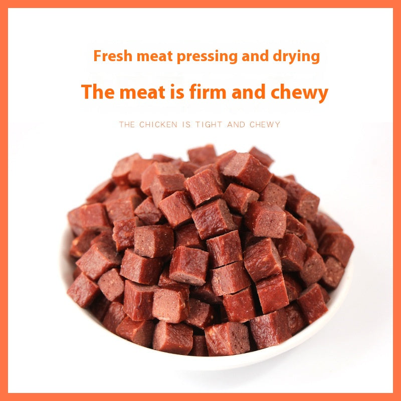 Dog Snacks Dried Beef Cubes Wholesale Pet Chicken Grain Training