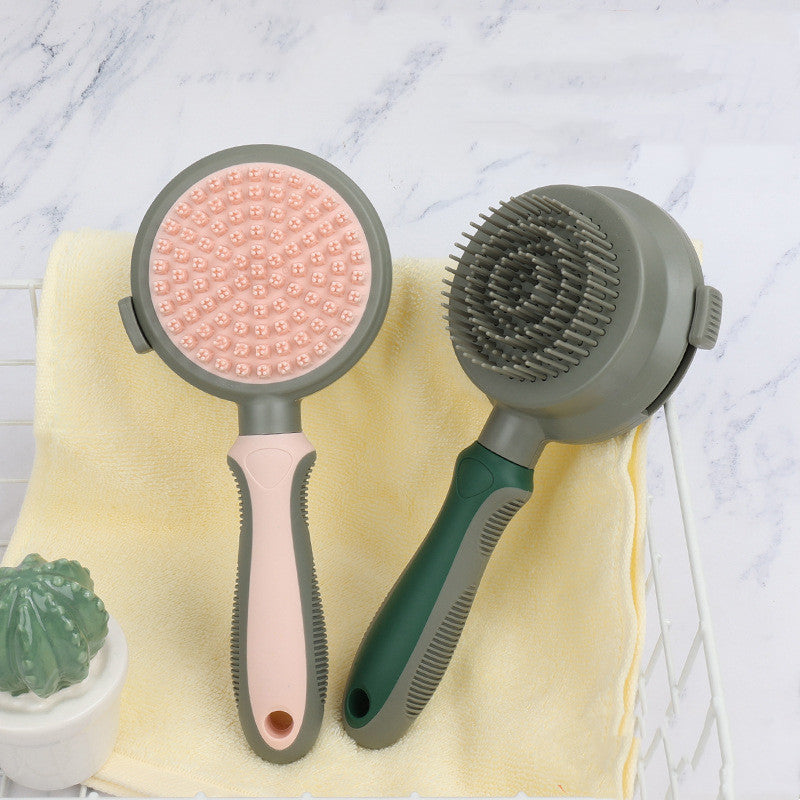 Pet Hair Removal Comb Cat Brush Self Cleaning Slicker Double-sided